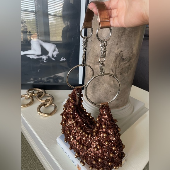 Copper Beaded Evening Handbag - Picture 1 of 4